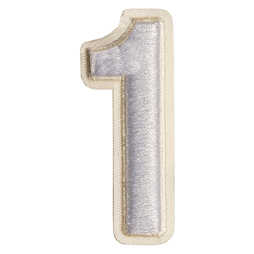 White Number '1'