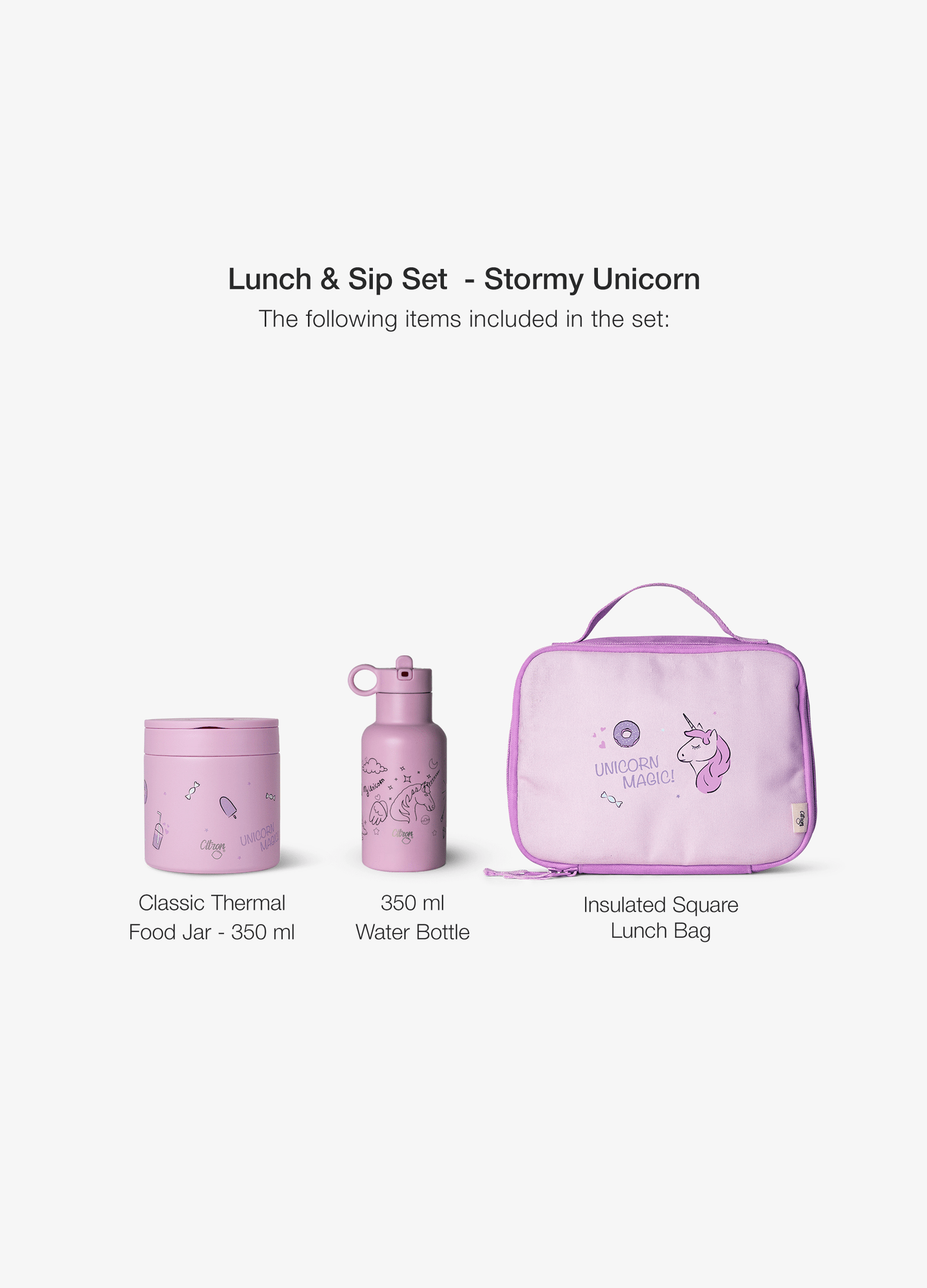 Lunch Day Set – Stormy Unicorn
