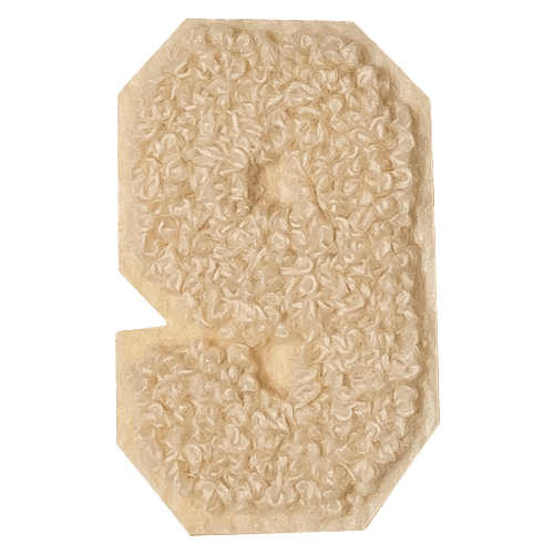 Beige Number '9'