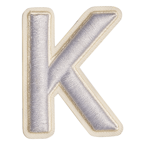 حرف "K" أبيض