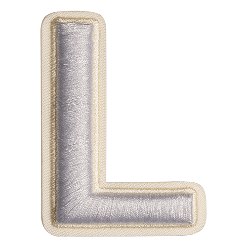 حرف "L" أبيض