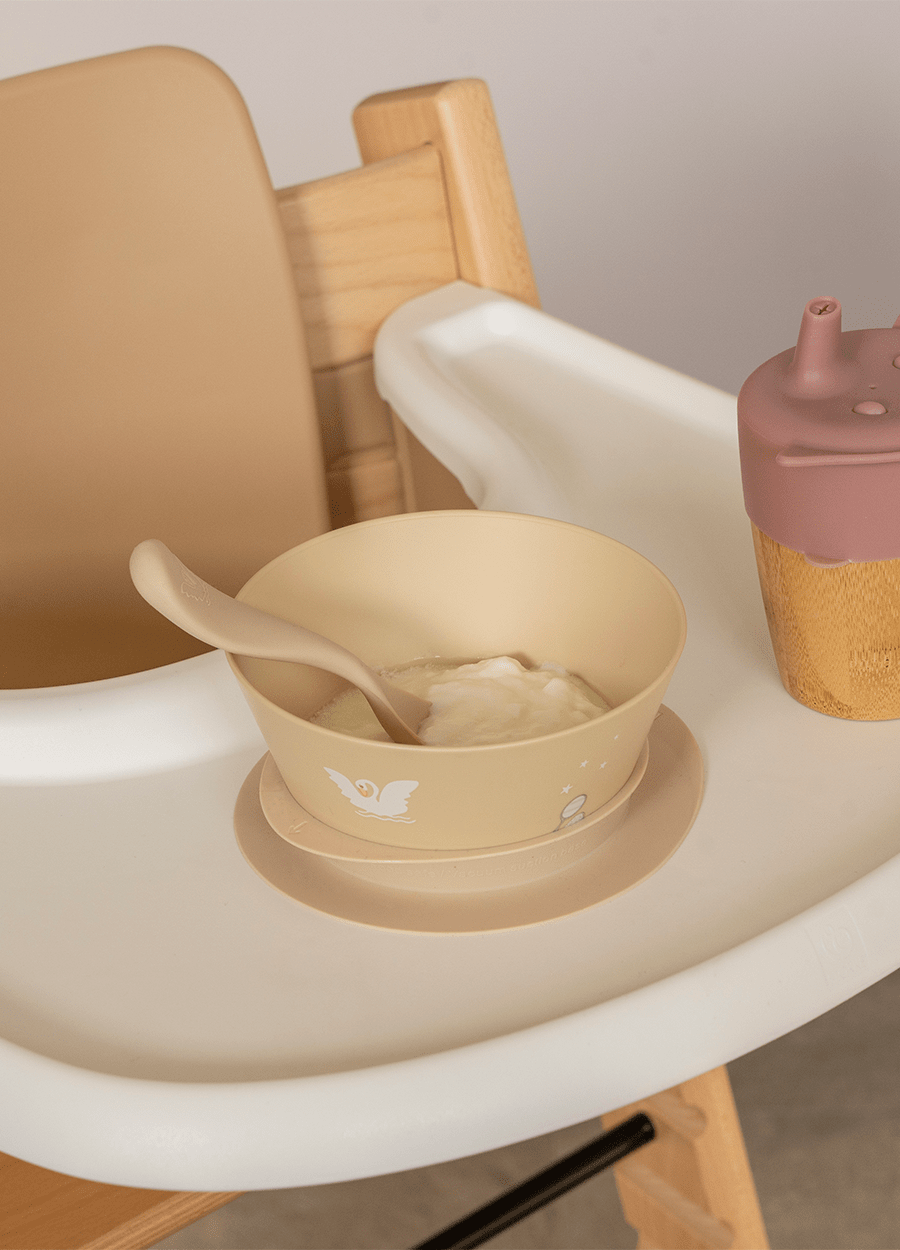 Silicone Bowl Suction - Beige