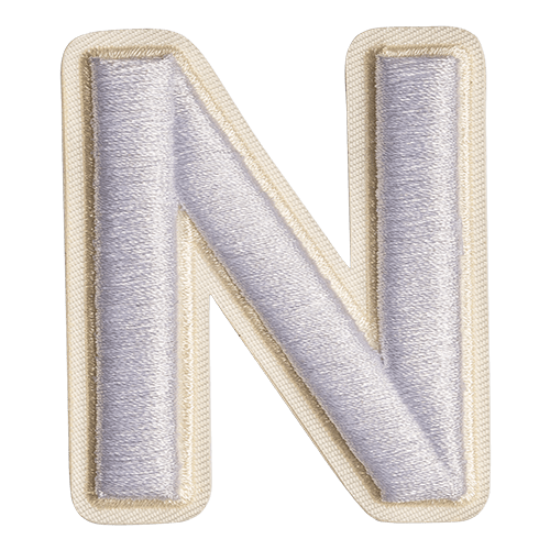 حرف "N" أبيض