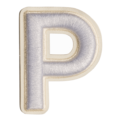 حرف "P" أبيض