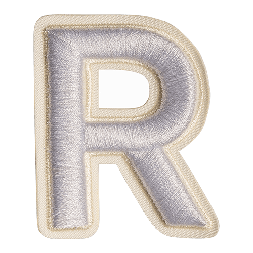 حرف "R" أبيض