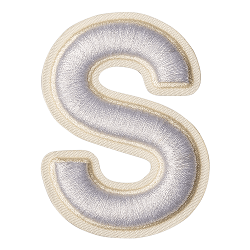 حرف "S" أبيض