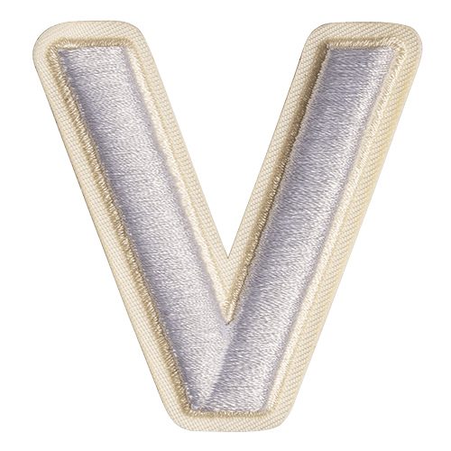 White Letter 'V'