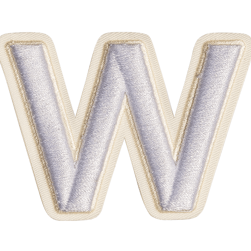 حرف "W" أبيض