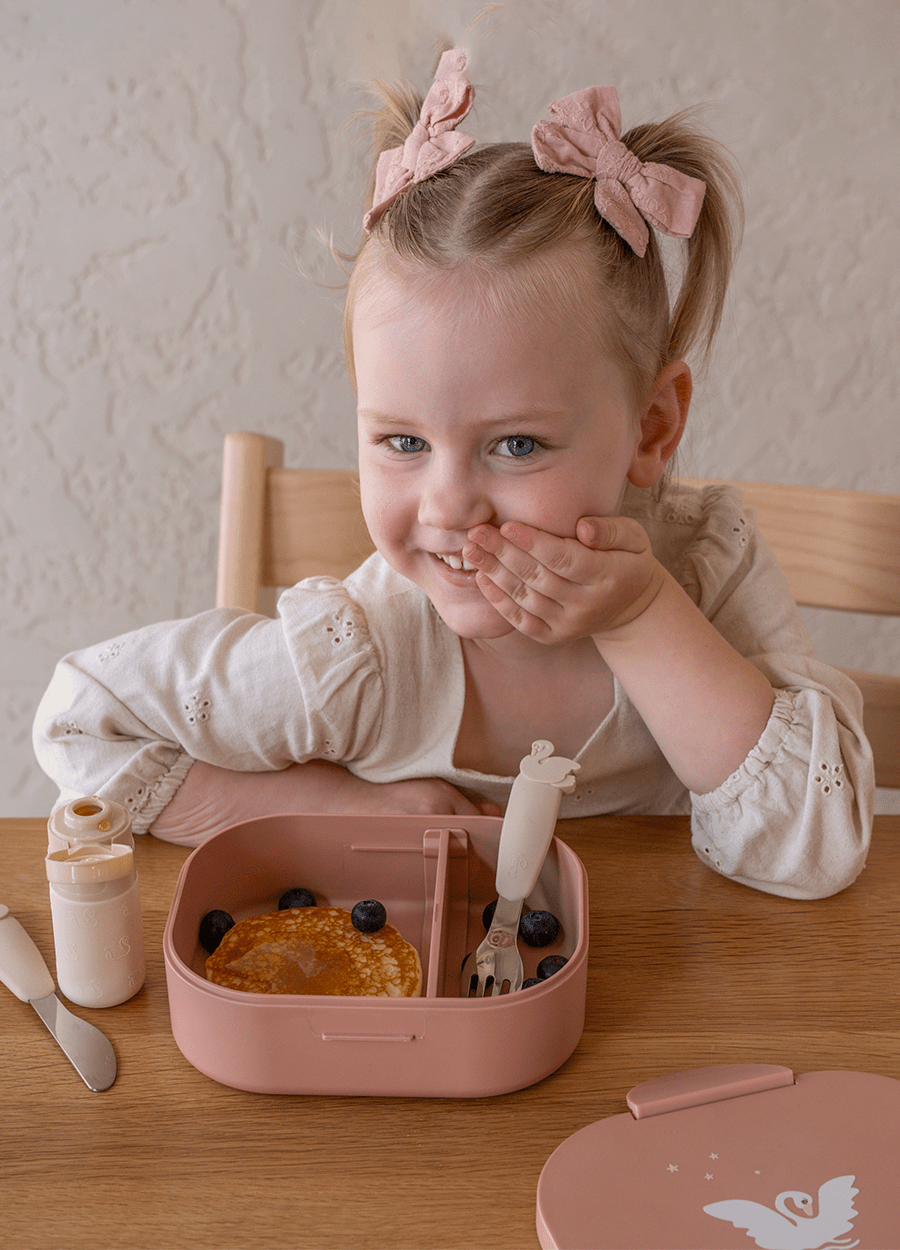 Bio-Based Lunch box - 2 Compartment - Swan