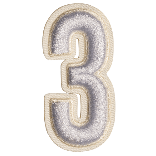 الرقم الأبيض '3'