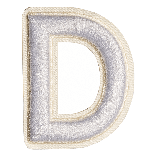 White Letter 'D'