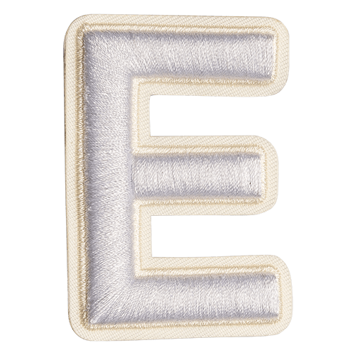 الحرف الأبيض "E"
