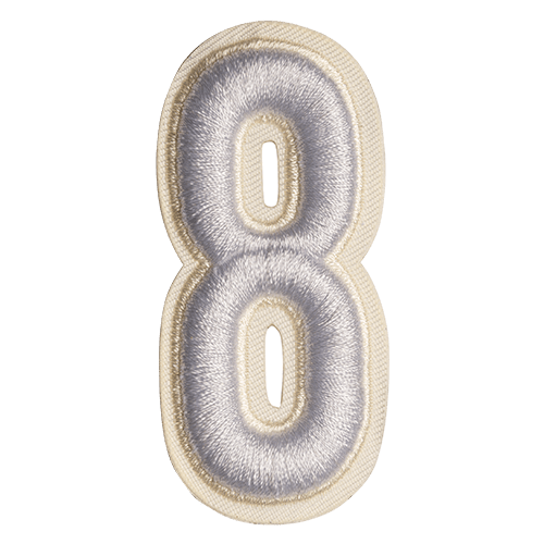 White Number '8'