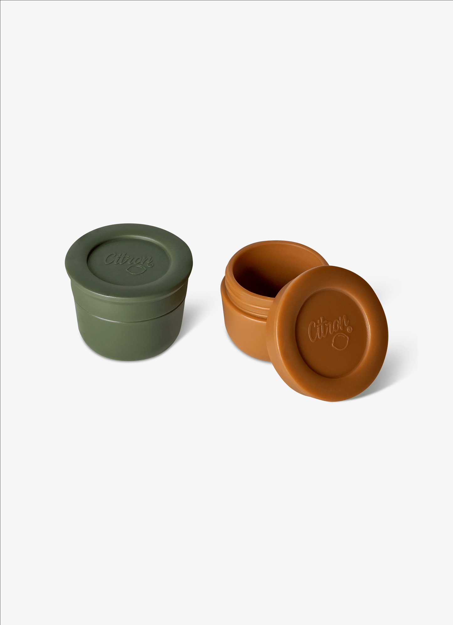 Saucers - Set of 2 - Caramel/Green