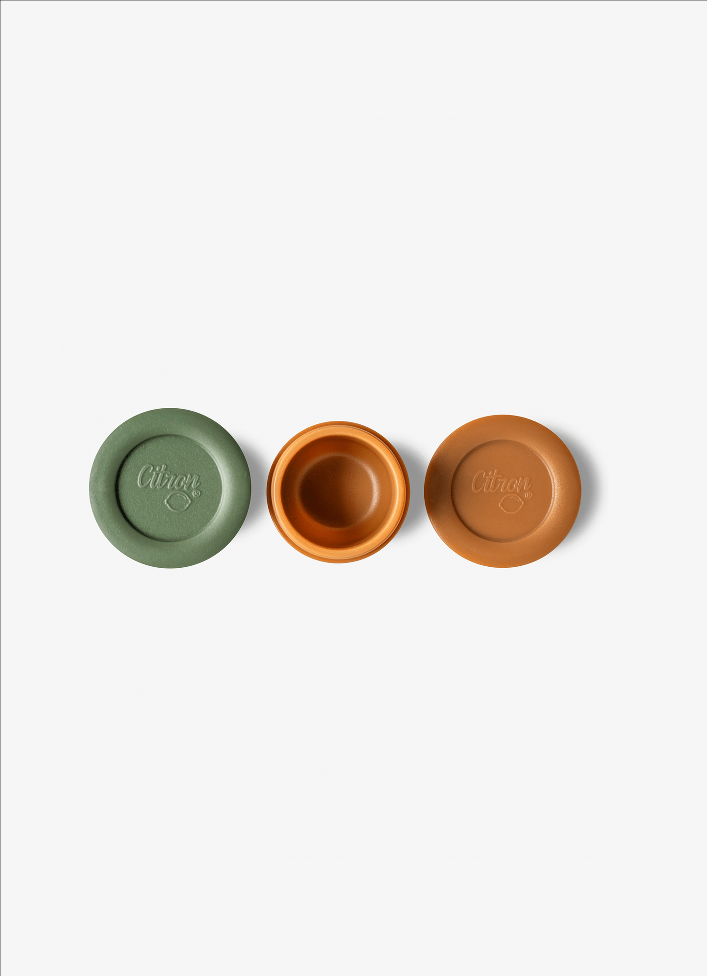 Saucers - Set of 2 - Caramel/Green