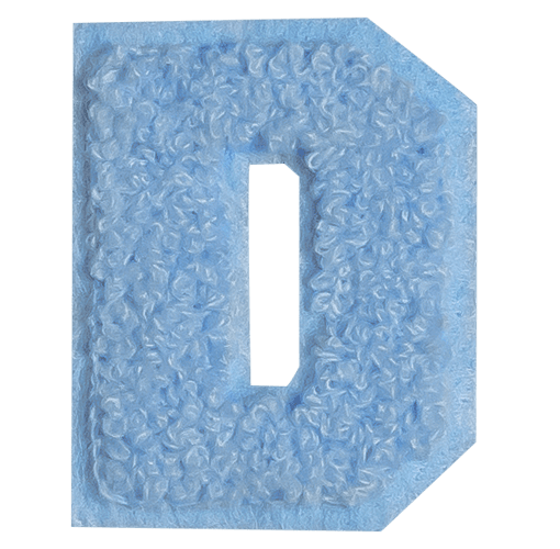 Blue Letter 'D'