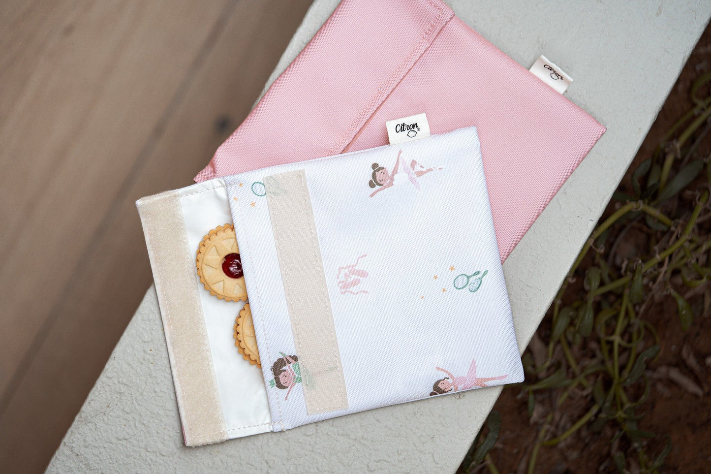 Reusable Sandwich Bag - Set of 2 - Ballerina/Blush Pink