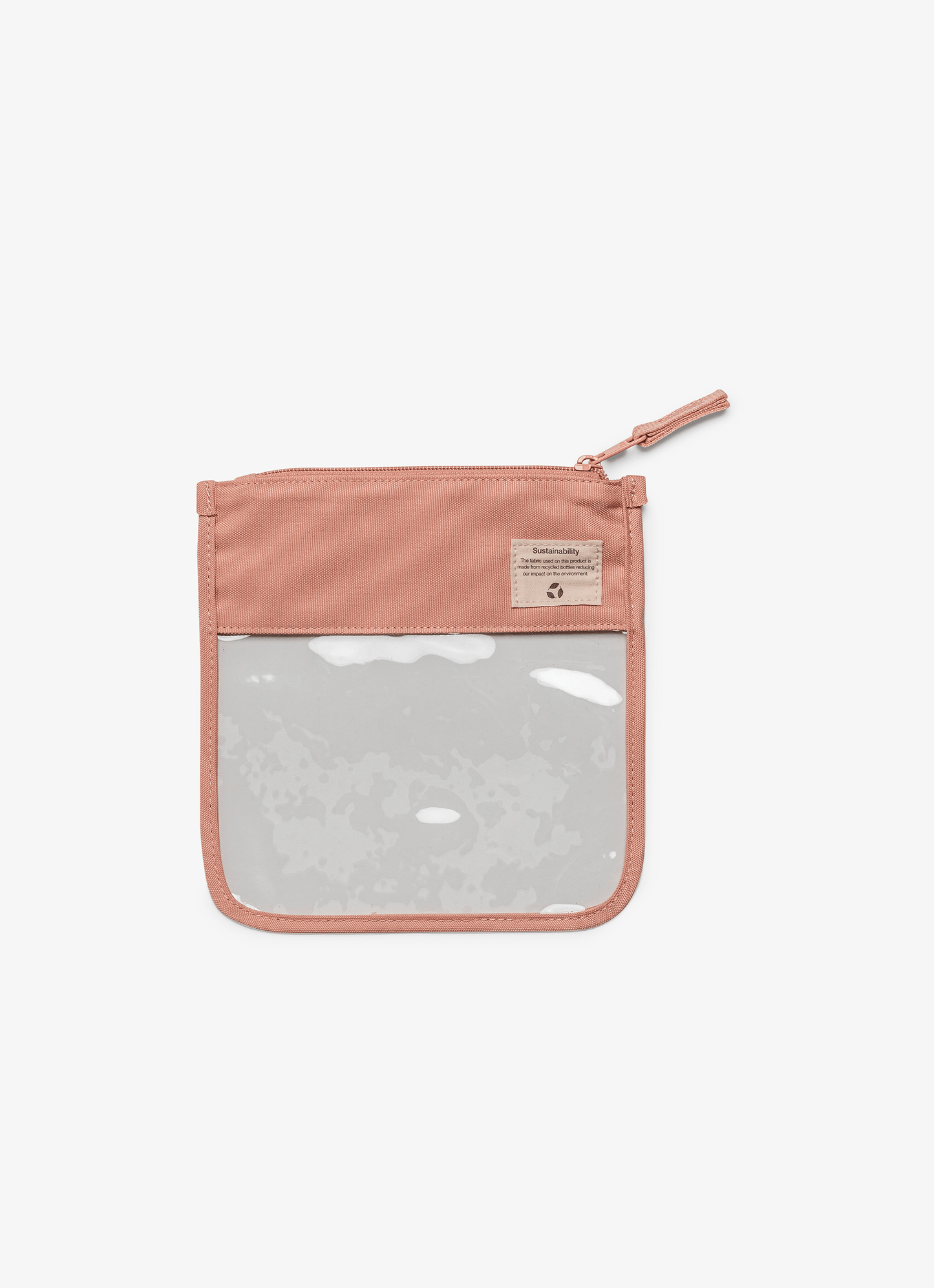 Clear Zipper Pouch - Small - Blush Pink