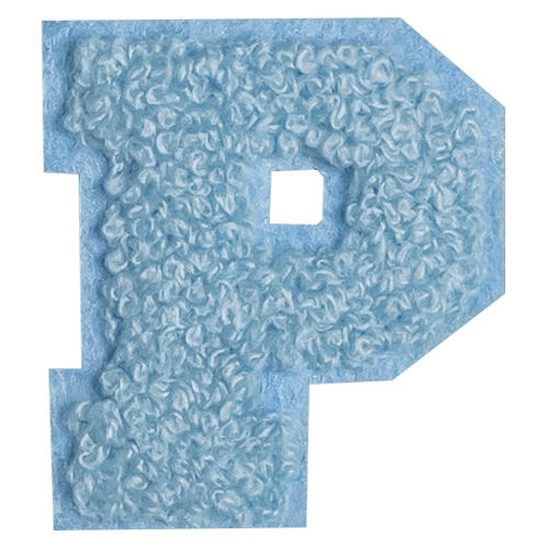 حرف "P" الأزرق