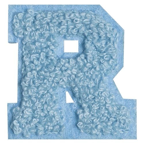 حرف "R" الأزرق