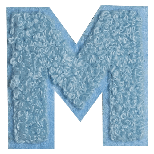 Blue Letter 'M'