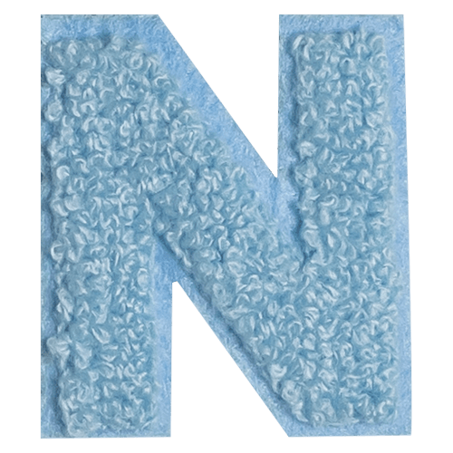 حرف "N" أزرق