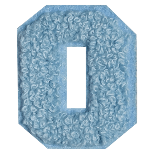 حرف "O" الأزرق