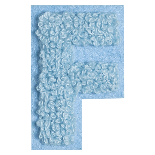 Blue Letter 'F'