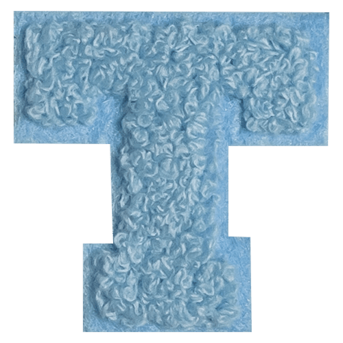 Blue Letter 'T'