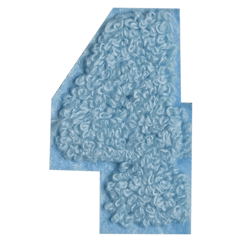 Blue Number '4'