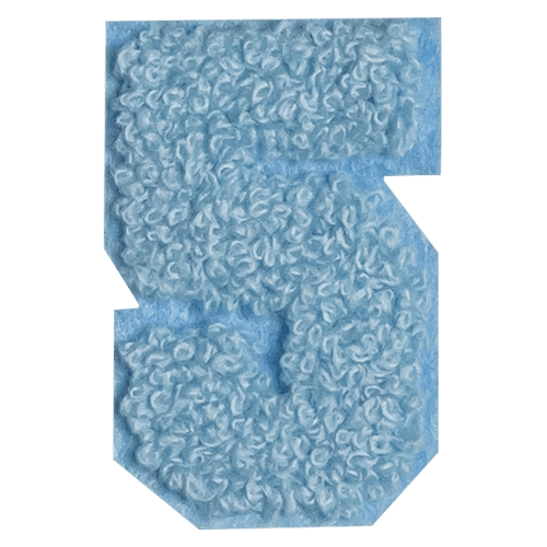 Blue Number '5'