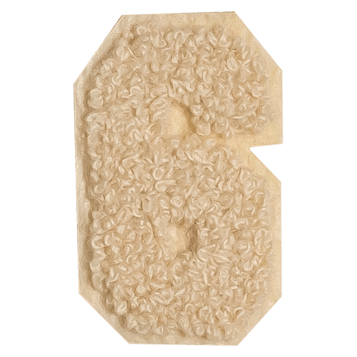 Beige Number '6'