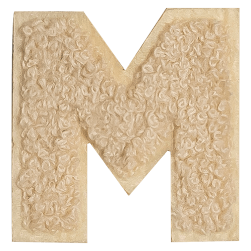 Beige Letter 'M'