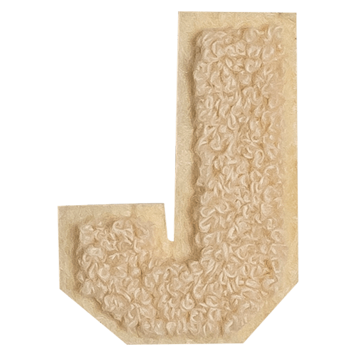 Beige Letter 'J'