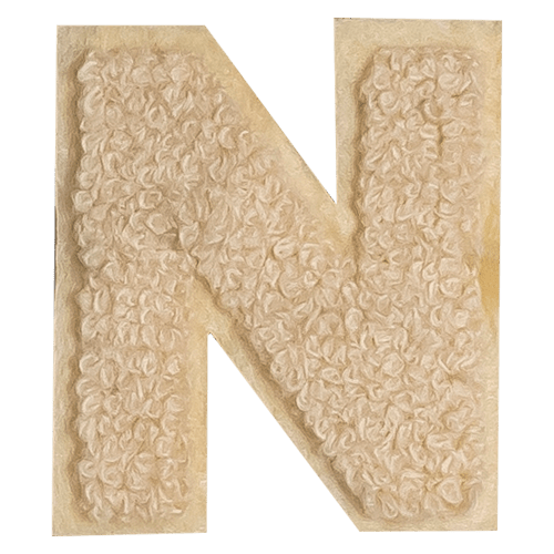 Beige Letter 'N'