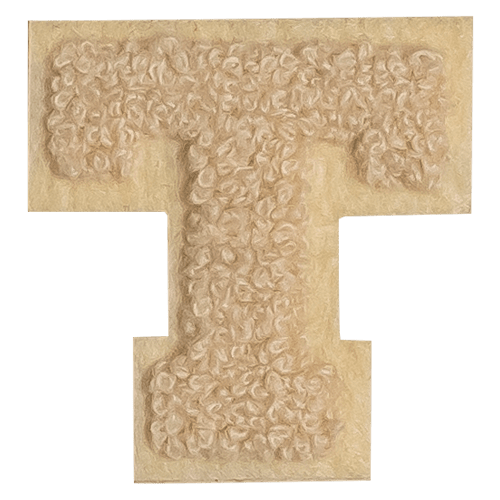 Beige Letter 'T'