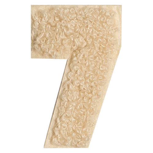 Beige Number '7'
