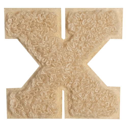 Beige Letter 'X'
