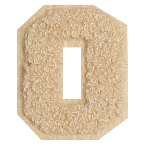 Beige Letter 'O'