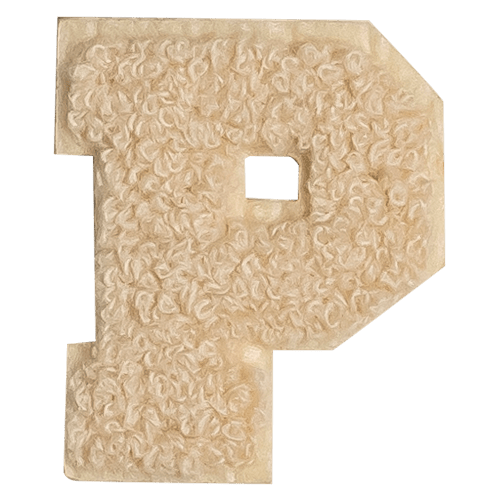 Beige Letter 'P'