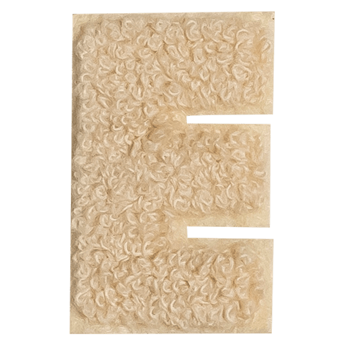 Beige Letter 'E'