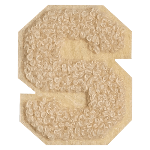 Beige Letter 'S'