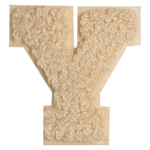 Beige Letter 'Y'