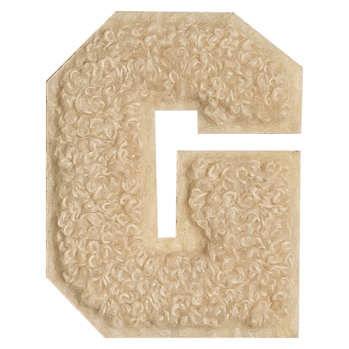 Beige Letter 'G'