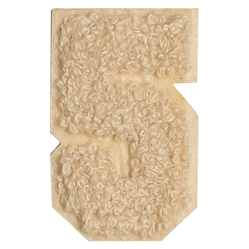 Beige Number '5'