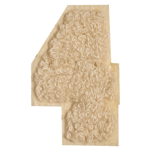 Beige Number '4'