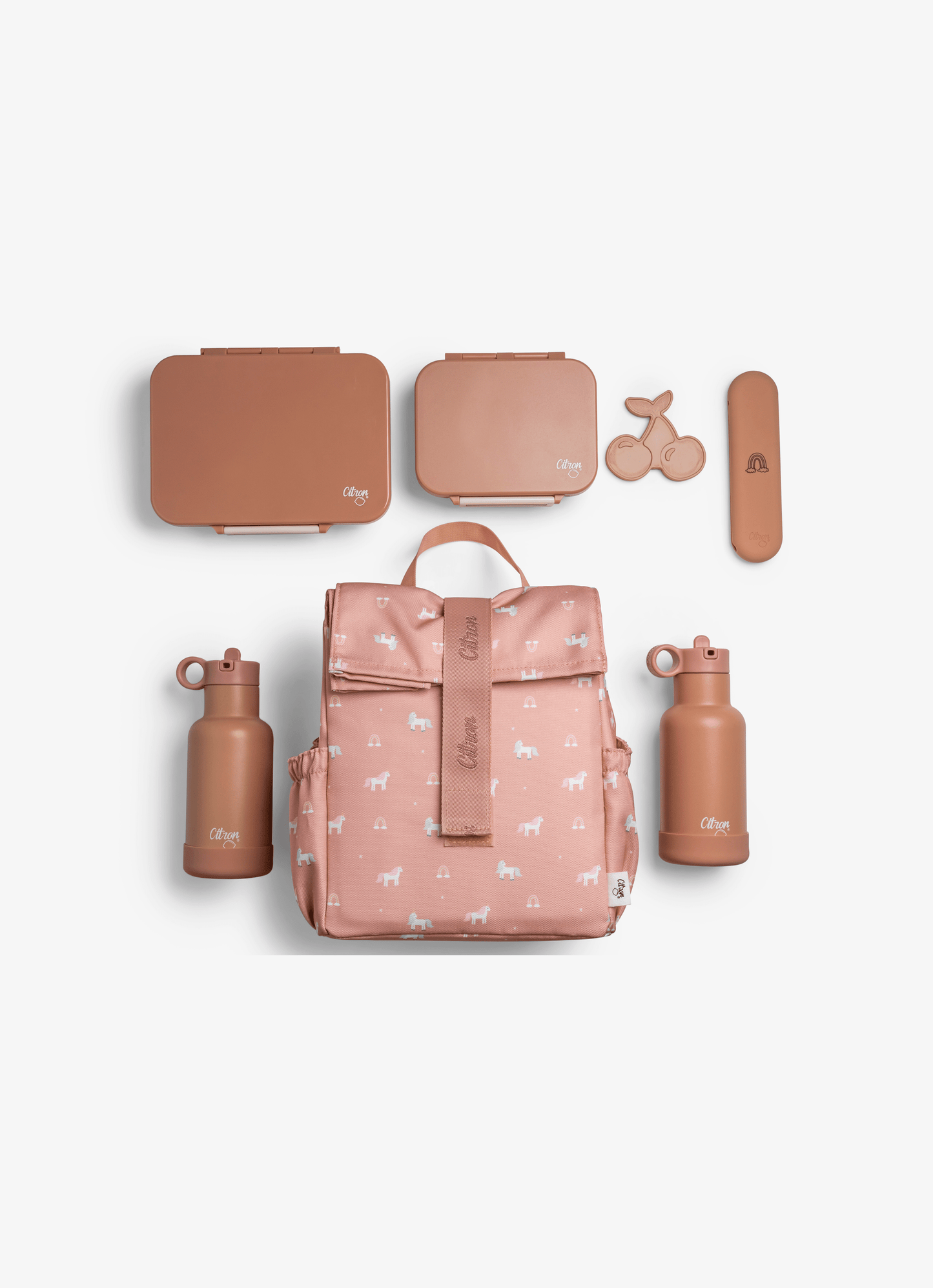 Insulated Roll-up Lunch Bag - Unicorn Blush pink