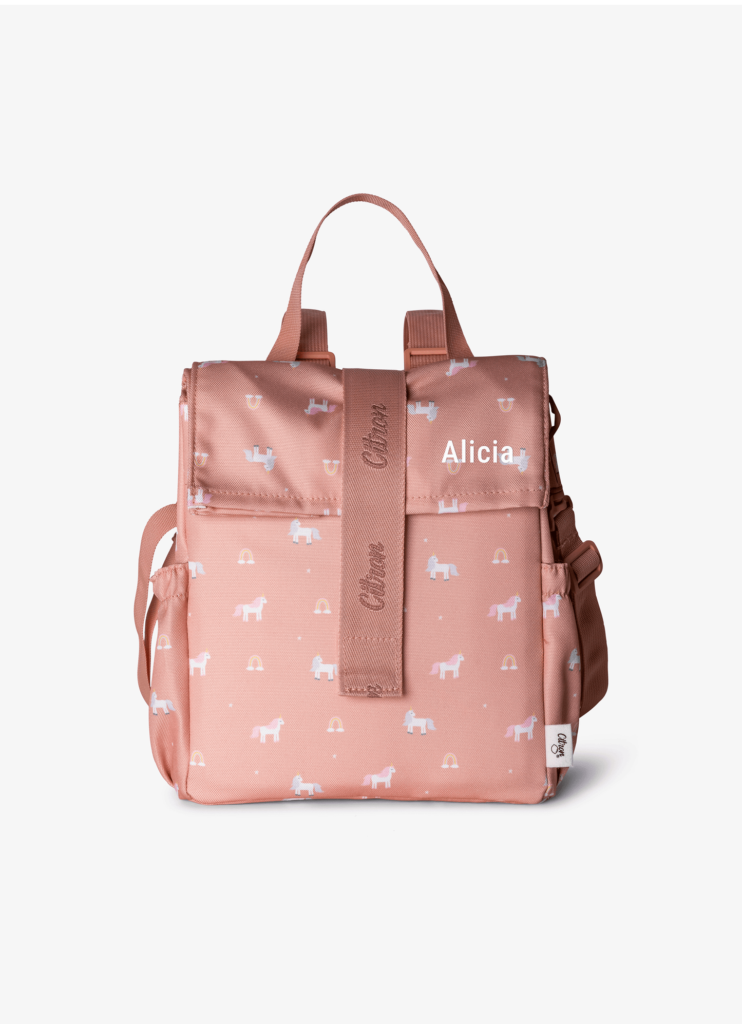 Insulated Roll-up Lunch Bag - Unicorn Blush pink