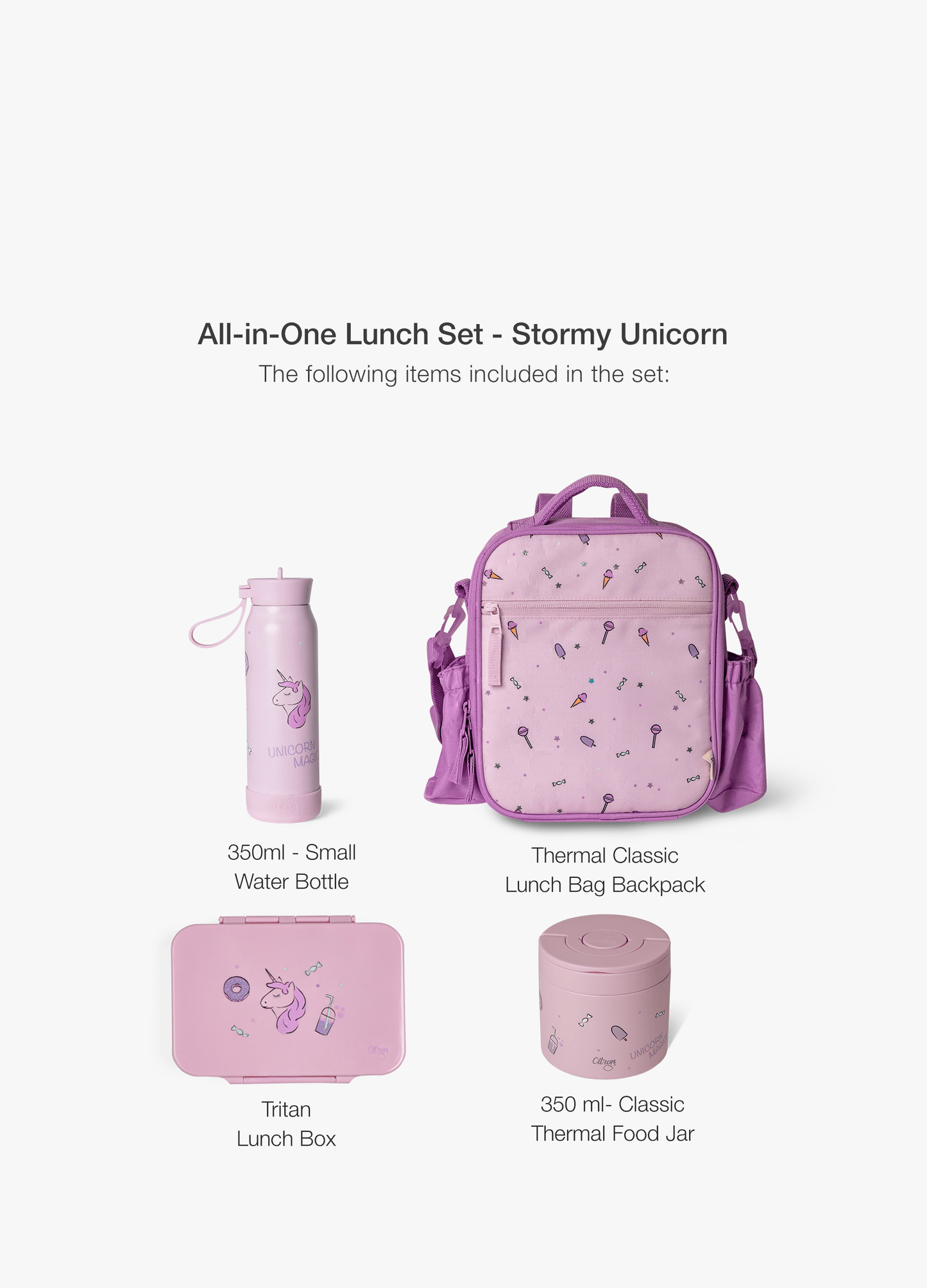 All-in-One Lunch Set - Stormy Unicorn