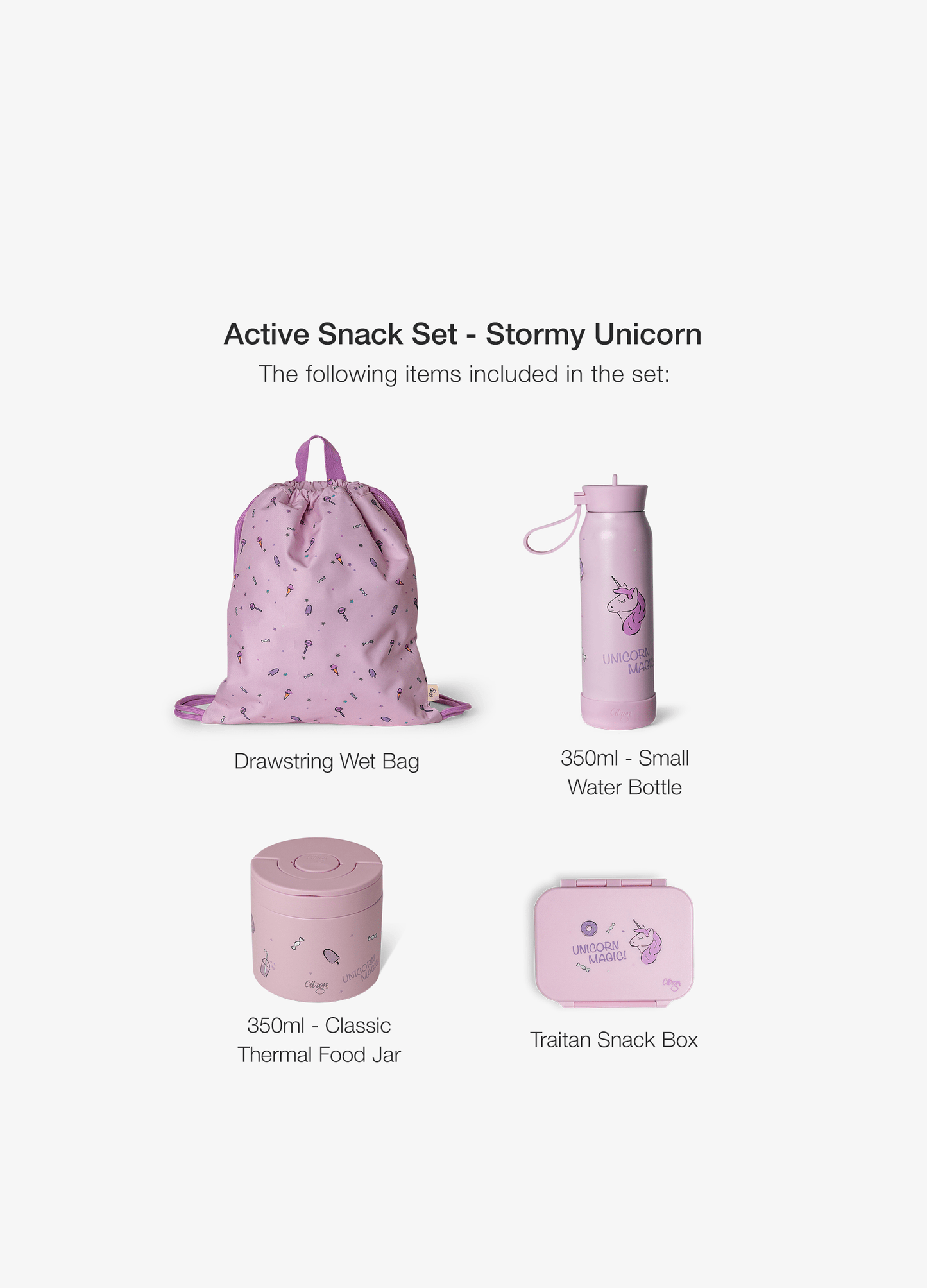 Active Snack Set - Stormy Unicorn
